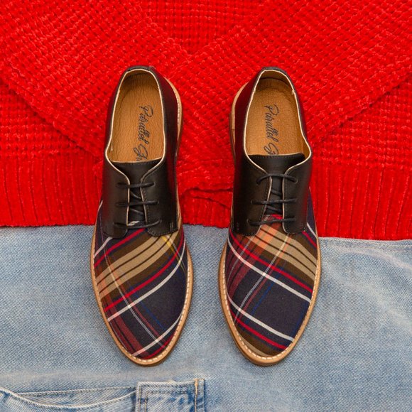 Parallel Shoes Shoes - Plaid Plaintoe Oxford - Emerge Collection